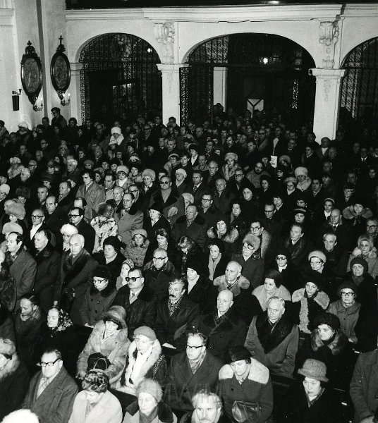 KKE 4878-1.jpg - Fot. Msza święta z okazji rocznicy śmierci Jana Borysewicza por. PS. „ Krysia”;„ Mściciel”, Warszawa - kościół św. Antoniego, 25 I 1981 r.